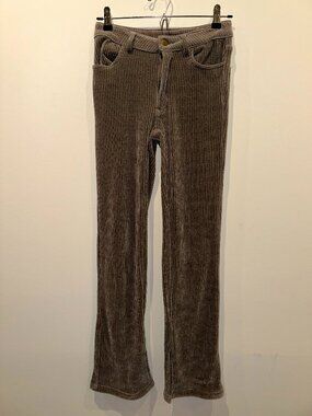 Industry Taupe Brown Corduroy Split Hem Pants Trousers